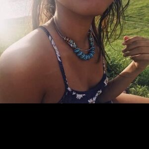 7 Charming Sisters "Angels Advocate" Turquoise Layered Choker